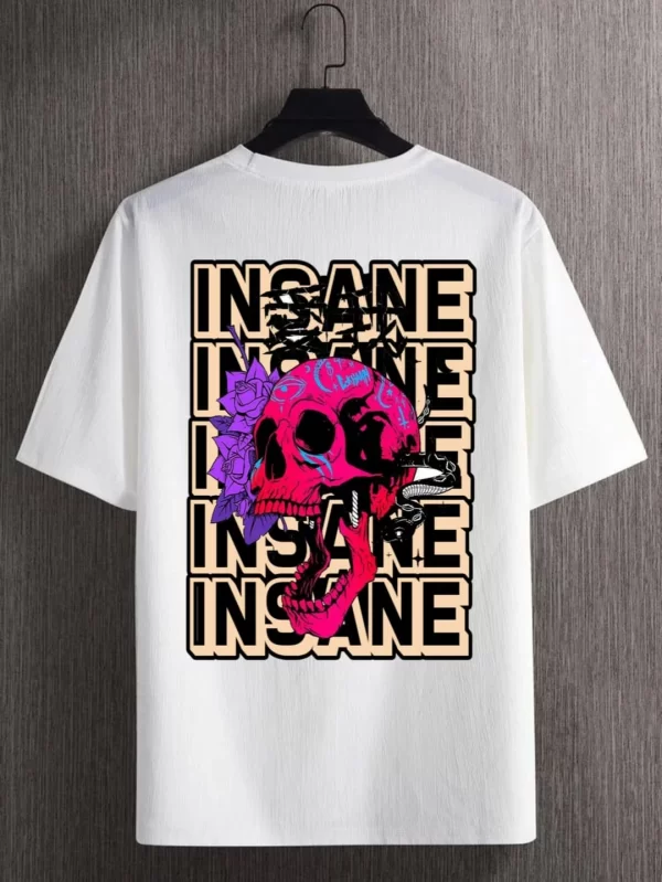 Camiseta Oversize "1NSANE Skull" – Diseño Unico Urbano | Streetwear Unisex - Image 2